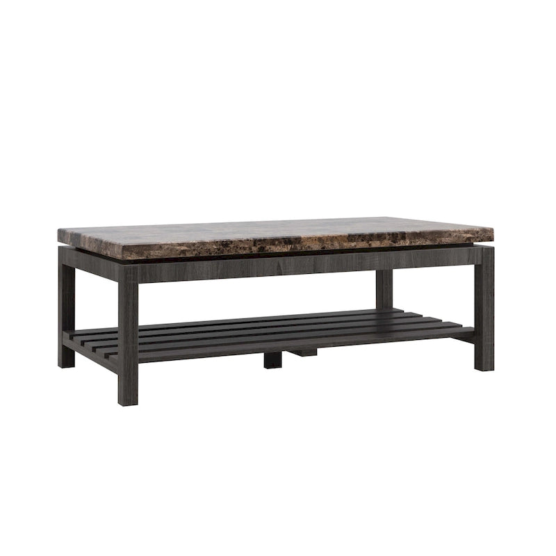 Table basse occasionnelle en faux marbre