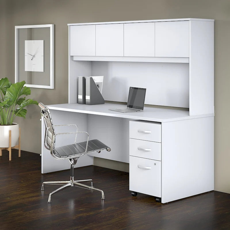 Bureau avec surmeuble et tiroirs