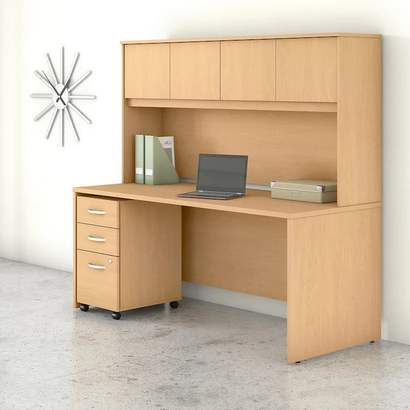 Bureau avec surmeuble et tiroirs