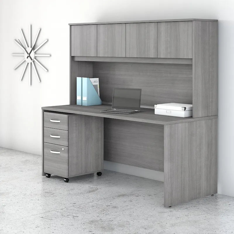 Bureau avec surmeuble et tiroirs