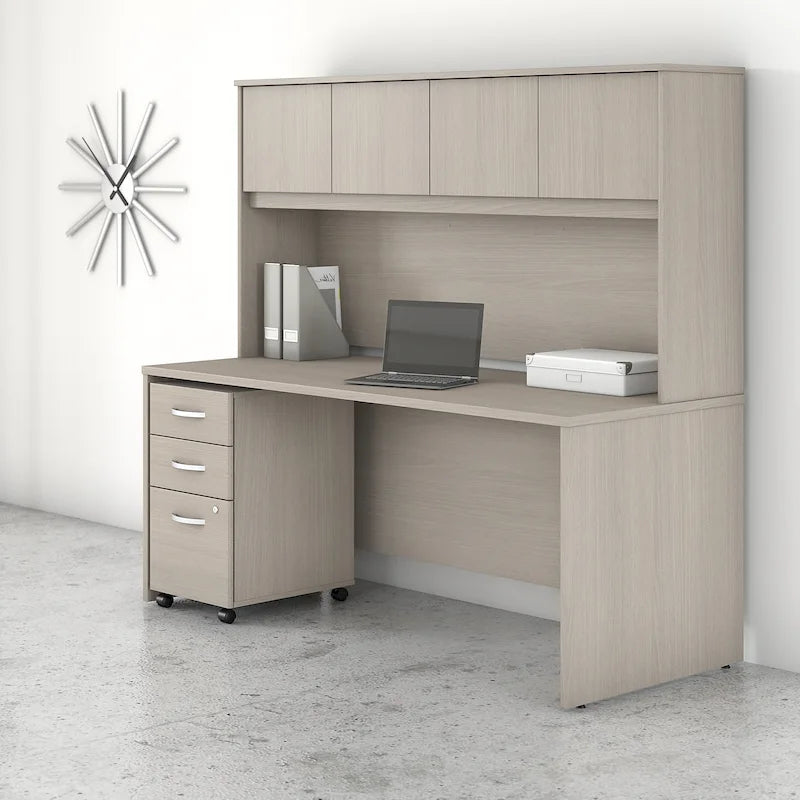 Bureau avec surmeuble et tiroirs