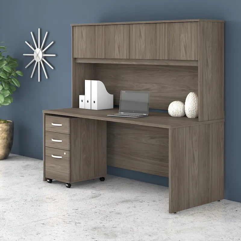 Bureau avec surmeuble et tiroirs