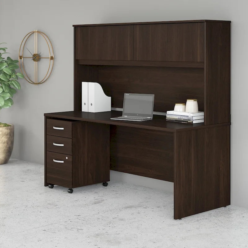 Bureau avec surmeuble et tiroirs
