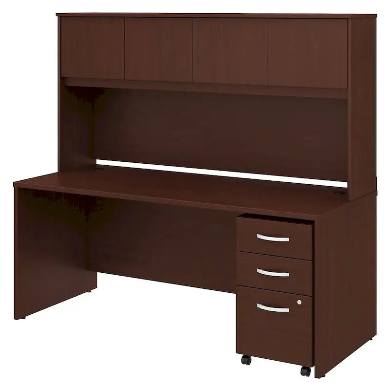 Bureau avec surmeuble et tiroirs