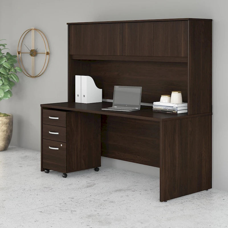 Bureau avec surmeuble et tiroirs