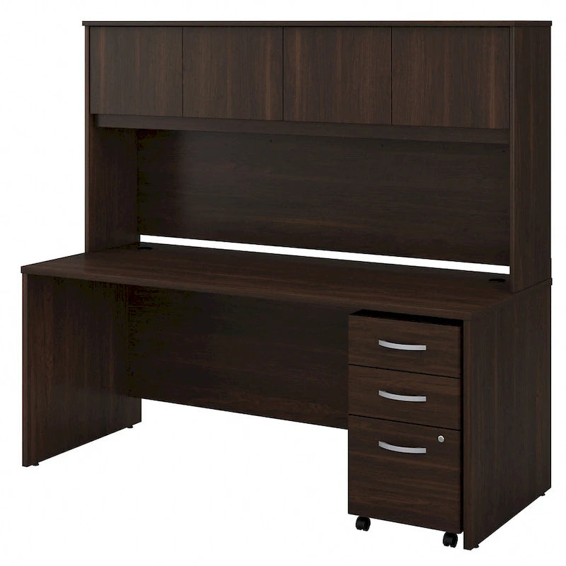Bureau avec surmeuble et tiroirs