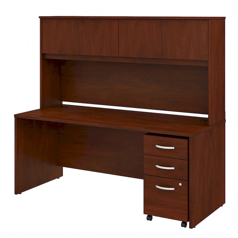 Bureau avec surmeuble et tiroirs