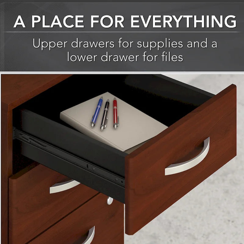 Bureau avec surmeuble et tiroirs