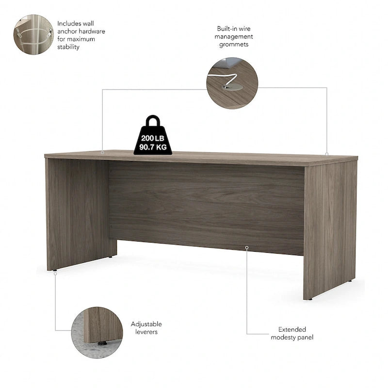 Bureau avec surmeuble et tiroirs