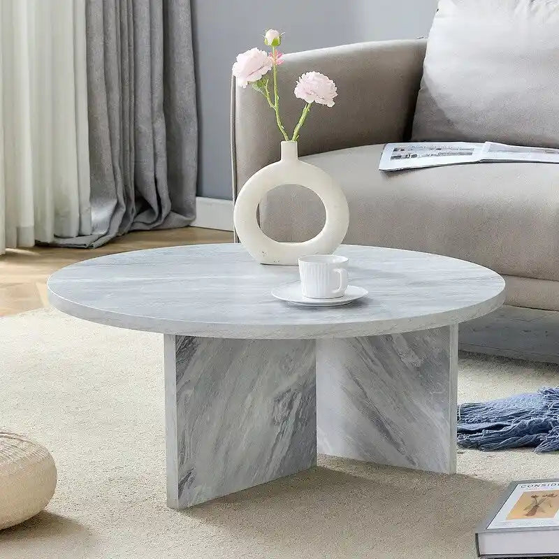 Table basse ronde polyvalente en MDF