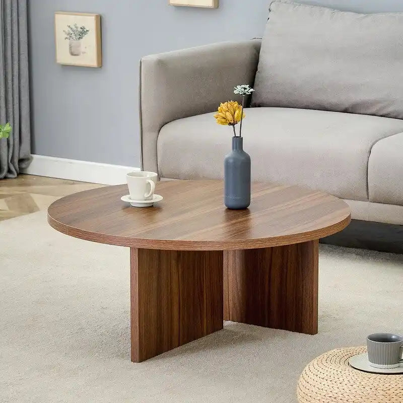 Table basse ronde polyvalente en MDF