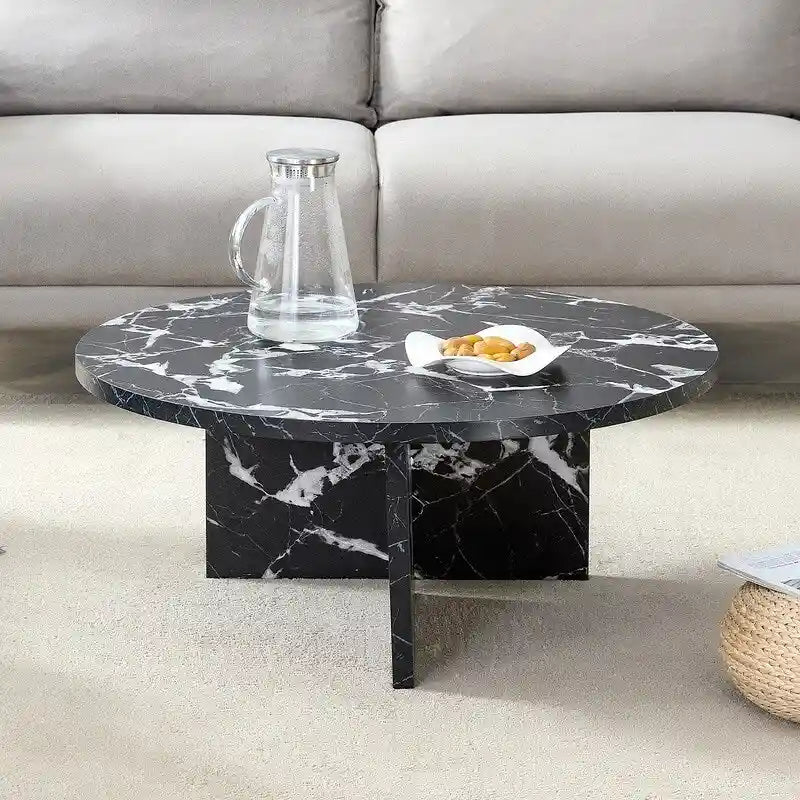 Table basse ronde polyvalente en MDF