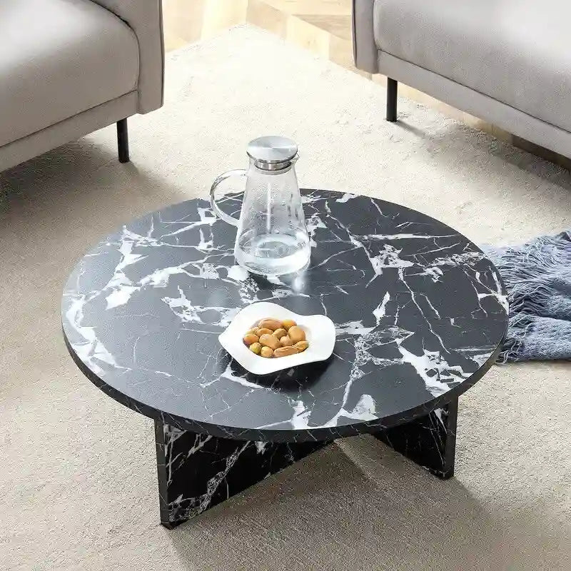 Table basse ronde polyvalente en MDF