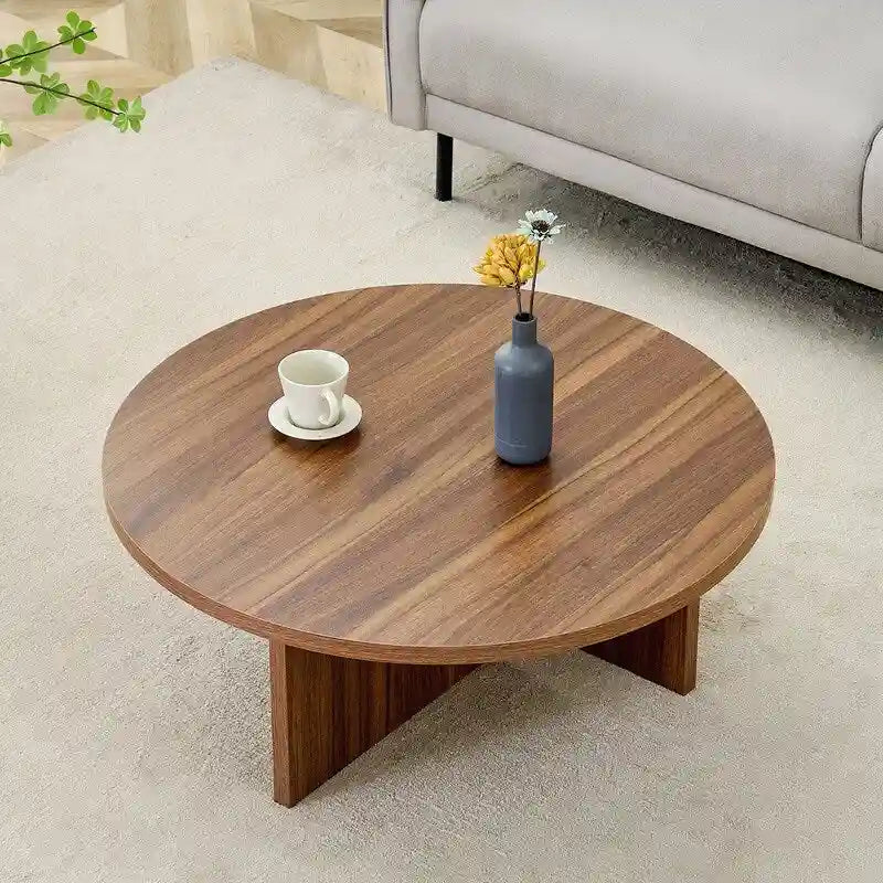 Table basse ronde polyvalente en MDF
