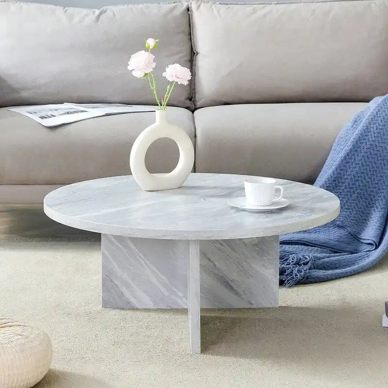 Table basse ronde polyvalente en MDF