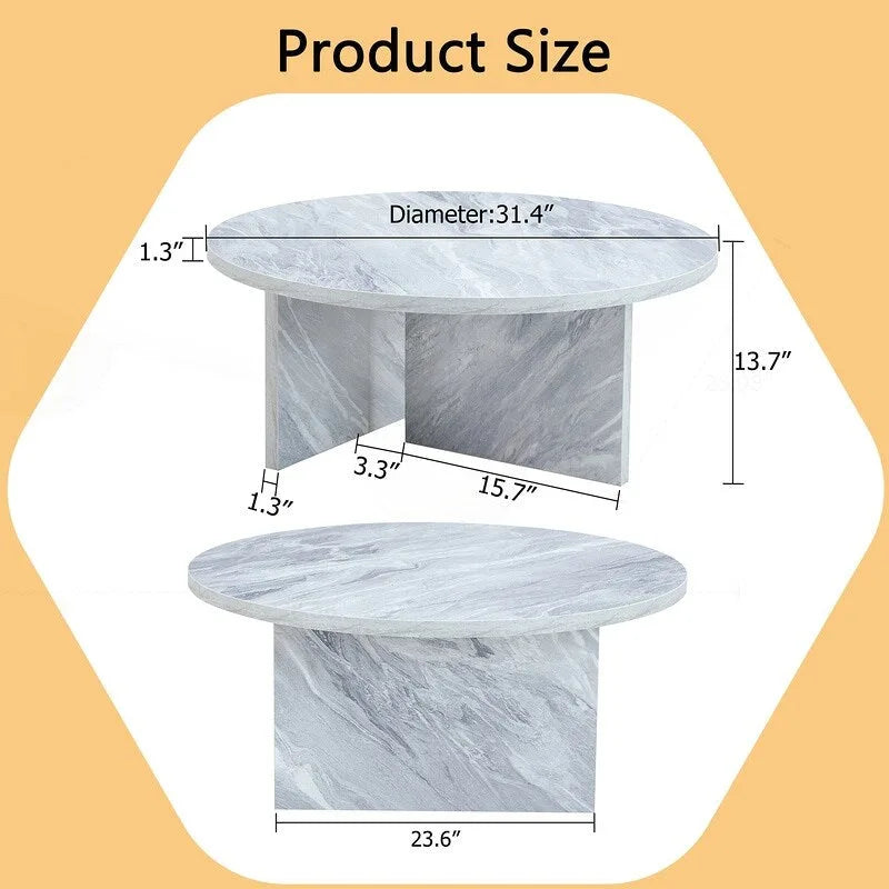 Table basse ronde polyvalente en MDF