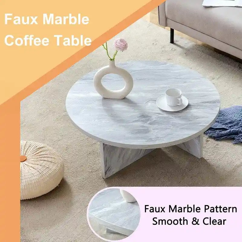 Table basse ronde polyvalente en MDF