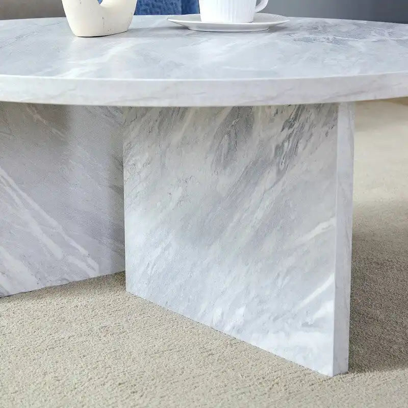 Table basse ronde polyvalente en MDF