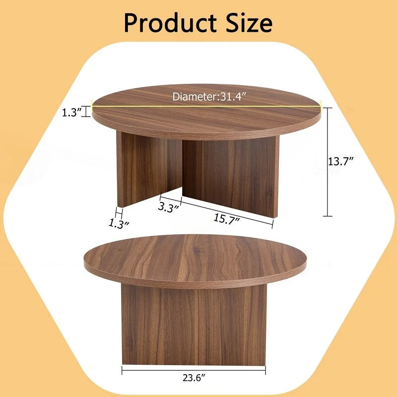 Table basse ronde polyvalente en MDF