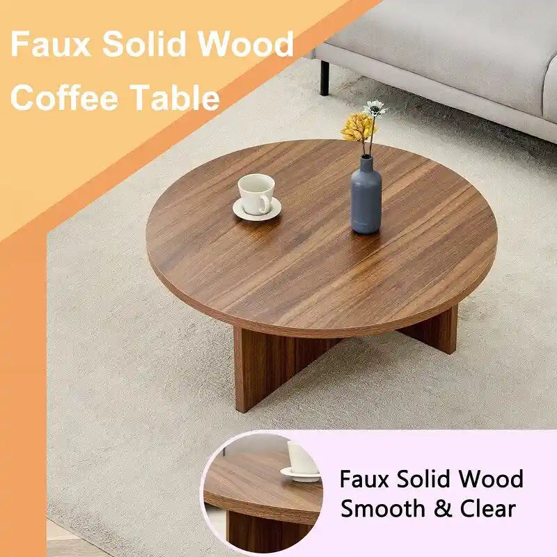 Table basse ronde polyvalente en MDF