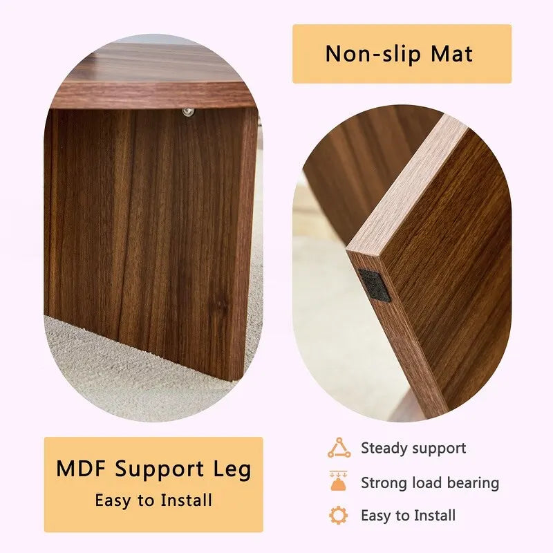 Table basse ronde polyvalente en MDF