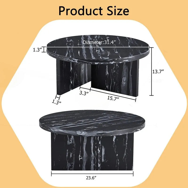 Table basse ronde polyvalente en MDF