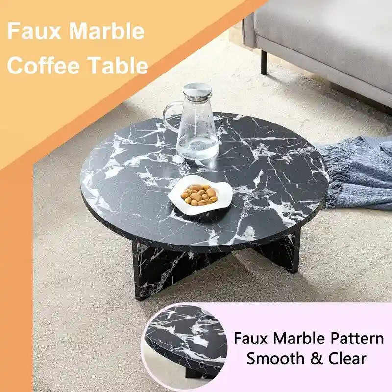 Table basse ronde polyvalente en MDF