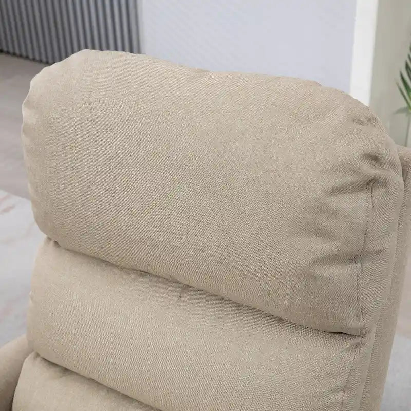 Fauteuil inclinable électrique pour personnes âgées, réglable en tissu, avec télécommande et poches latérales