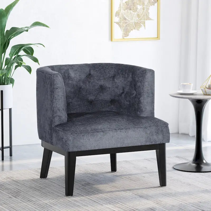 Fauteuil d'appoint capitonné en tissu ou en similicuir par