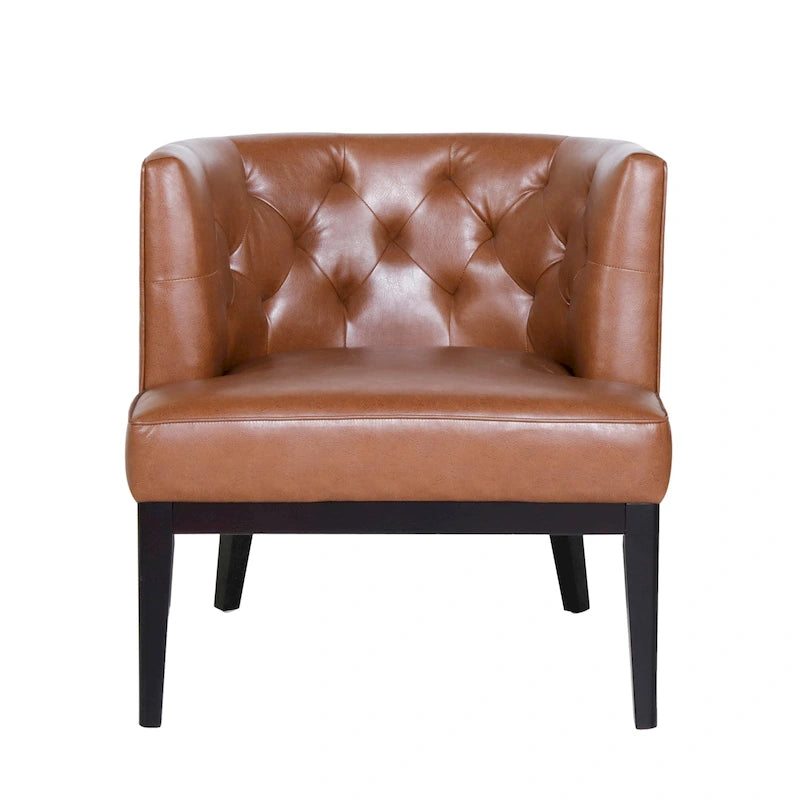 Fauteuil d'appoint capitonné en tissu ou en similicuir par