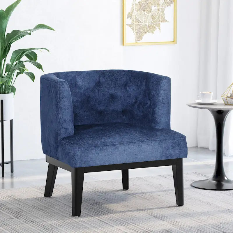 Fauteuil d'appoint capitonné en tissu ou en similicuir par