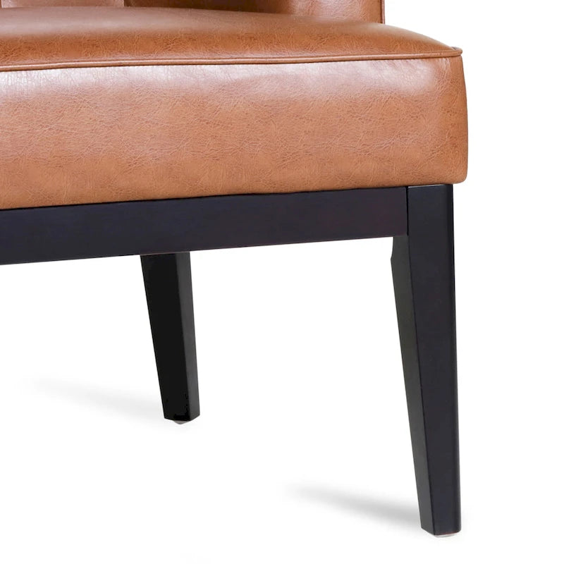 Fauteuil d'appoint capitonné en tissu ou en similicuir par