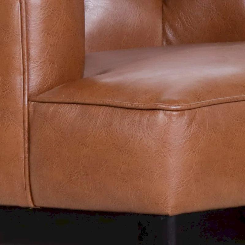 Fauteuil d'appoint capitonné en tissu ou en similicuir par