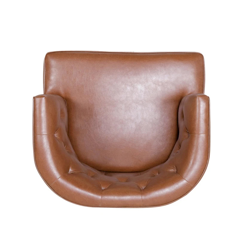 Fauteuil d'appoint capitonné en tissu ou en similicuir par
