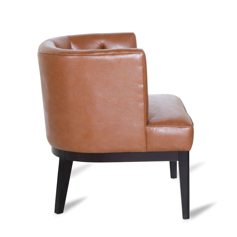 Fauteuil d'appoint capitonné en tissu ou en similicuir par