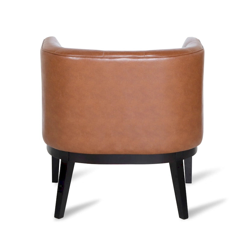 Fauteuil d'appoint capitonné en tissu ou en similicuir par