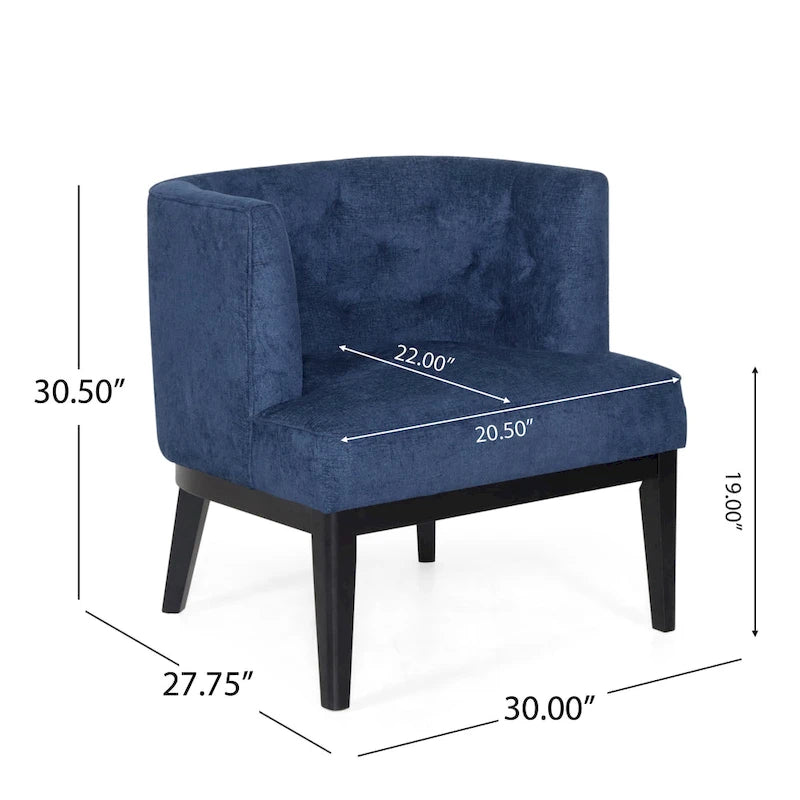 Fauteuil d'appoint capitonné en tissu ou en similicuir par
