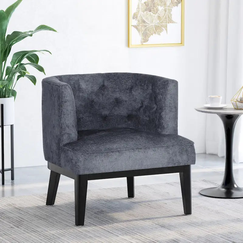 Fauteuil d'appoint capitonné en tissu ou en similicuir par