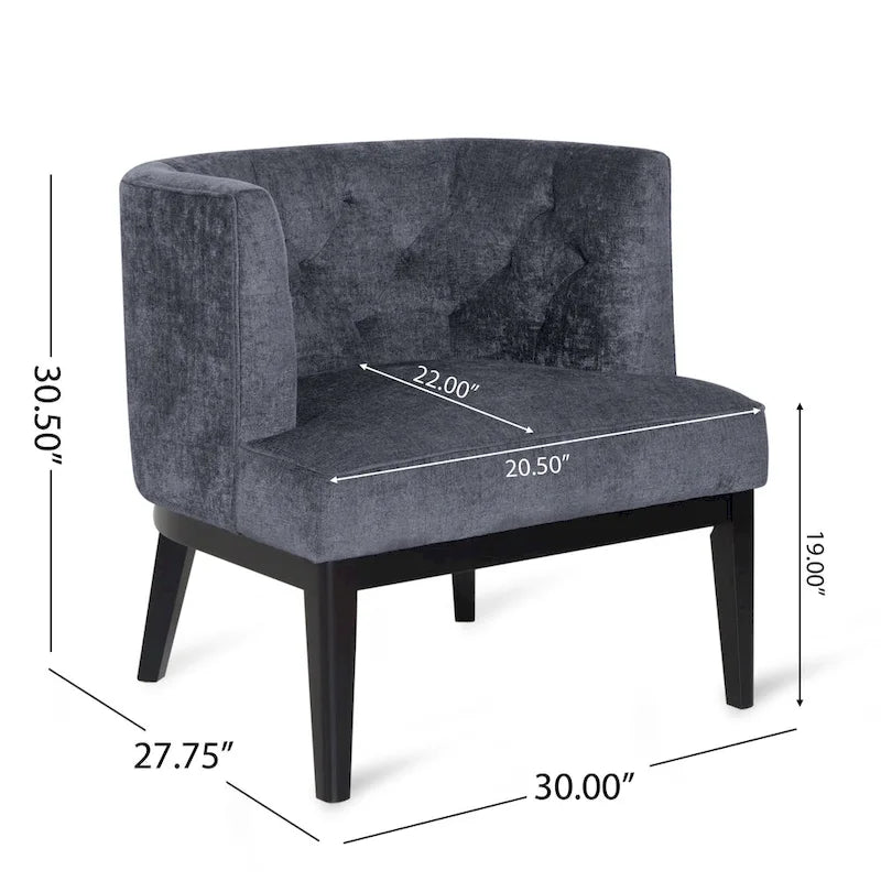 Fauteuil d'appoint capitonné en tissu ou en similicuir par