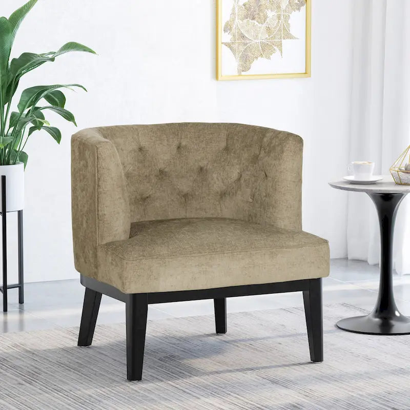 Fauteuil d'appoint capitonné en tissu ou en similicuir par