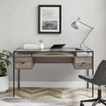 Bureau d'écriture avec plateau en verre de 56 pouces