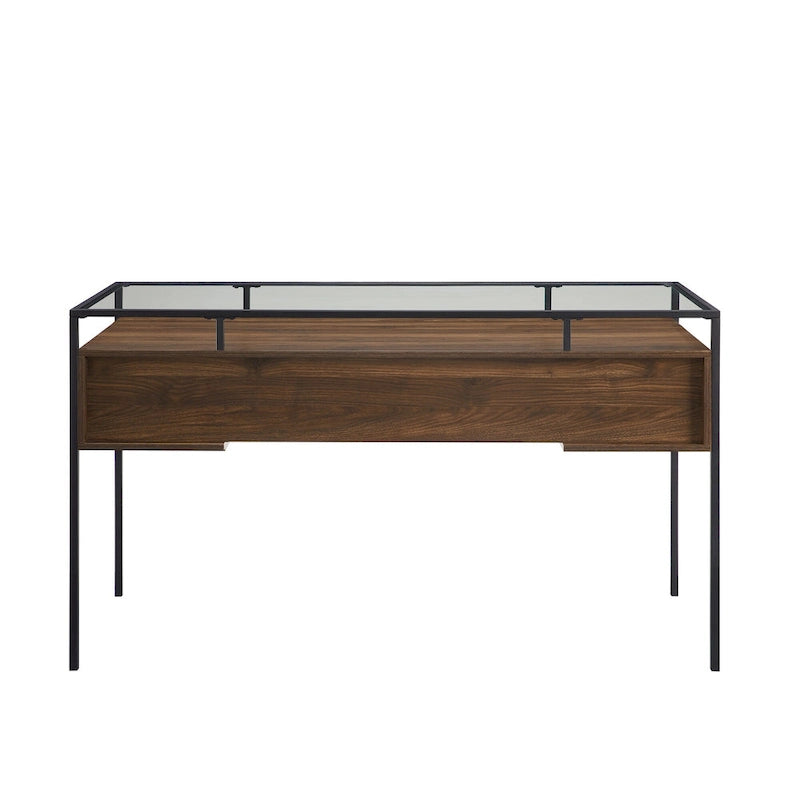 Bureau d'écriture avec plateau en verre de 56 pouces