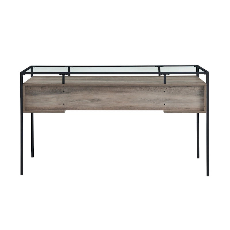 Bureau d'écriture avec plateau en verre de 56 pouces