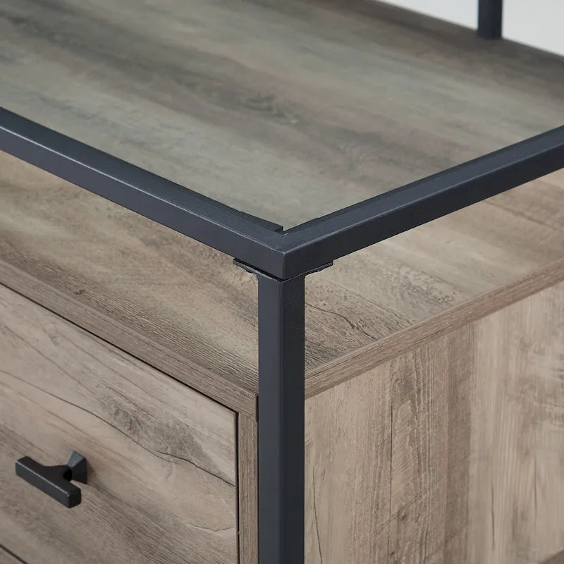Bureau d'écriture avec plateau en verre de 56 pouces