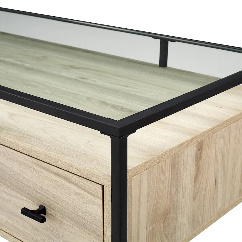 Bureau d'écriture avec plateau en verre de 56 pouces