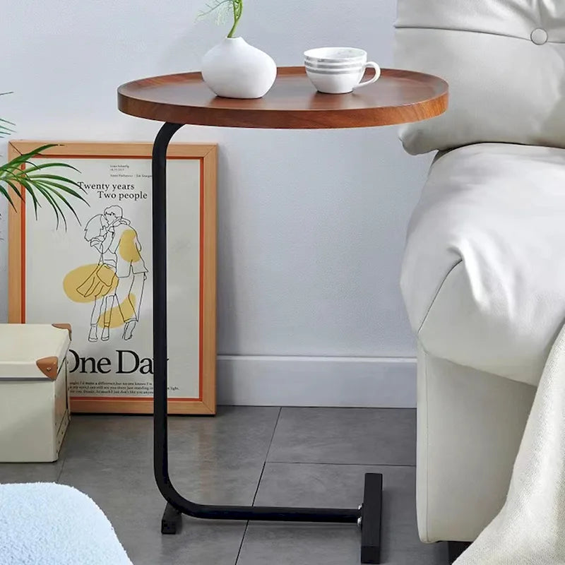 Table d'appoint en C marron