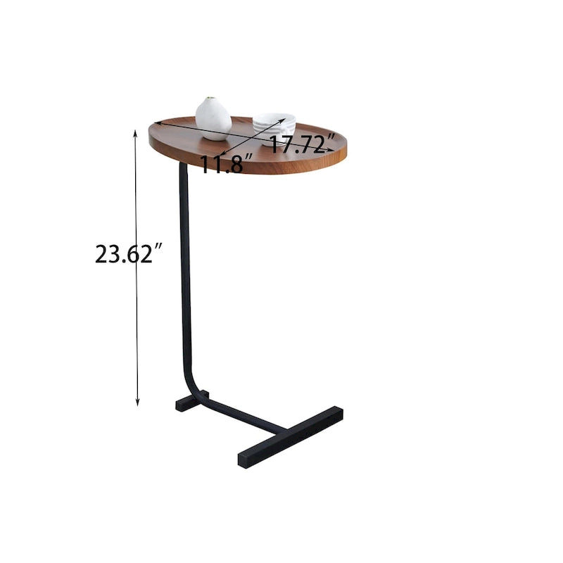 Table d'appoint en C marron