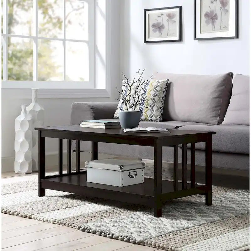 Table basse Convenience Mission avec étagère