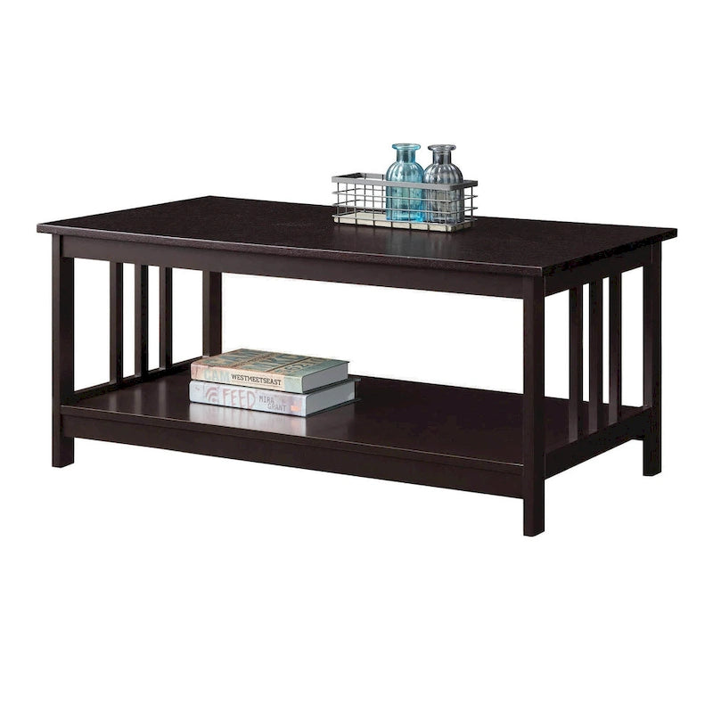 Table basse Convenience Mission avec étagère