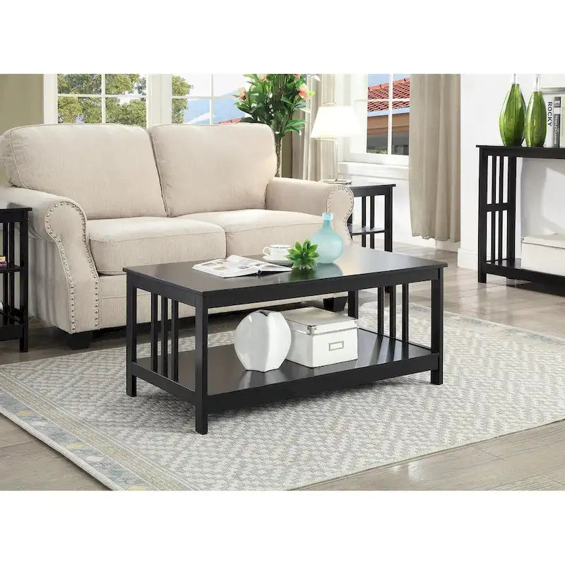 Table basse Convenience Mission avec étagère